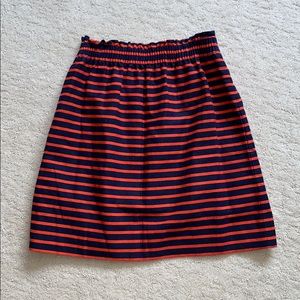 J. Crew Striped Paper Bag Skirt